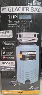 Glacier Bay 1HP GB1000-SL TurboGrind Max Garbage Disposal