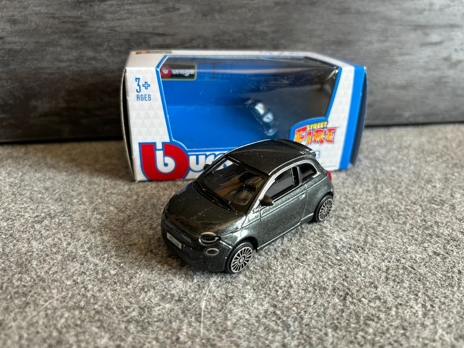 FIAT 500e Hybrid Street Fire 1:43 BBURAGO Auto Métal Die Cast