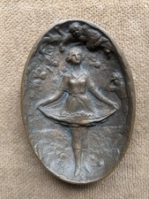Antique Bronze Naughty Lady  Two Sided Trinket/Jewelry  Dish