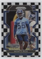 2021 Panini Prizm Rookie Black & White Checker Prizm Monty Rice #420 0zz3