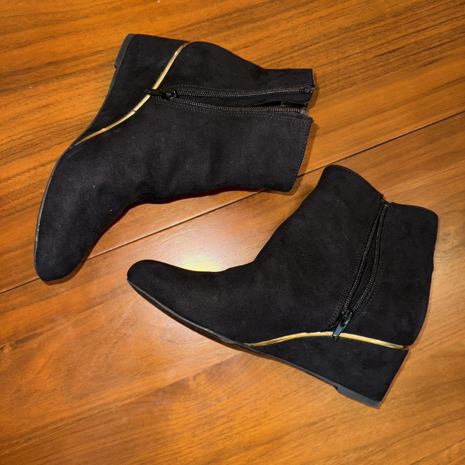 Ботинки Alfani Step Flex черные с золотым акцентом - Изображение 4 из 4