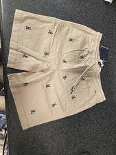 NWT Psycho Bunny Khaki Shorts Youth Boys XL 18-20 Embroidered Logo Elastic Waist