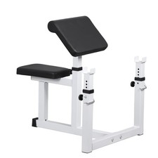 Preacher Curl Bench Adjustable Height Biceps Triceps Strength Training