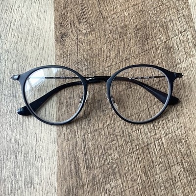 RAY-BAN mod RB 1053 col 4065 sz 45/18 Eyeglasses Frames Only Black Round Metal