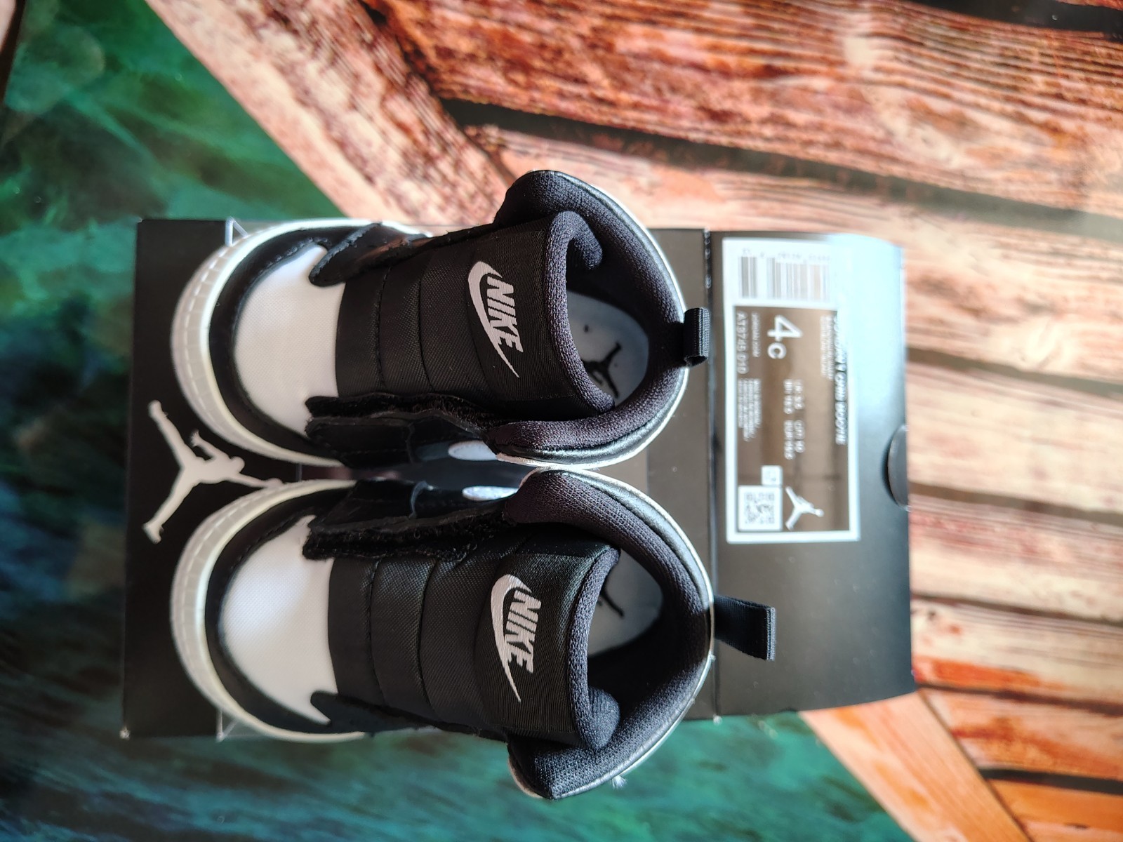 PONY Scarpe culla Nike Air Jordan 1 Retro High OG taglia 4C nero bianco 2.0 AT3745 010