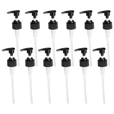 12Pcs Liter Pump Dispenser 28/410 Universal Shampoo Container Pump Black