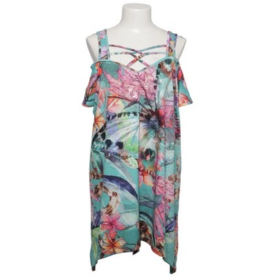 Tredy, Top, Größe: 44, Blau/Pink/Mehrfarbig, Elasthan/Polyamid, Blumen #YHG