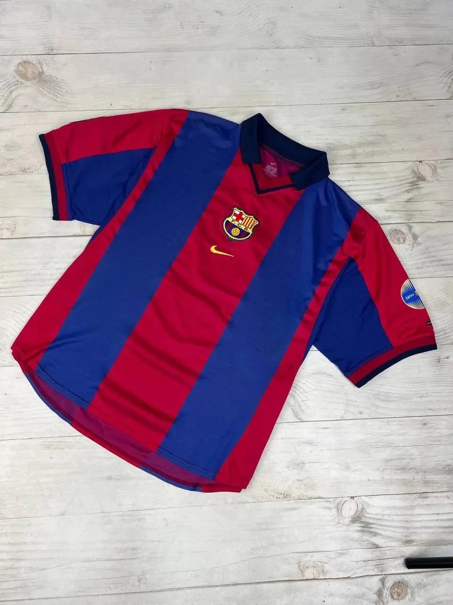 NIKE ナイキ FCバルセロナ 2000-2001 ホーム ユニフォーム Vintage Nike FC Barcelona 2000 2001 Home Shirt Soccer Jersey Men