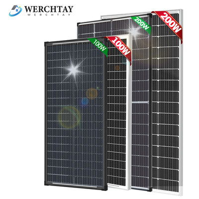 100W 200W 300W 400W Watt 12V Monocrystalline Solar Panel Home RV Charger OffGrid