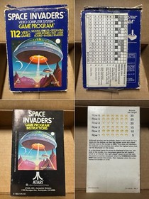 Atari 2600 Lot w/ Box: Tutankham, Space Invaders, Combat, Missile Command