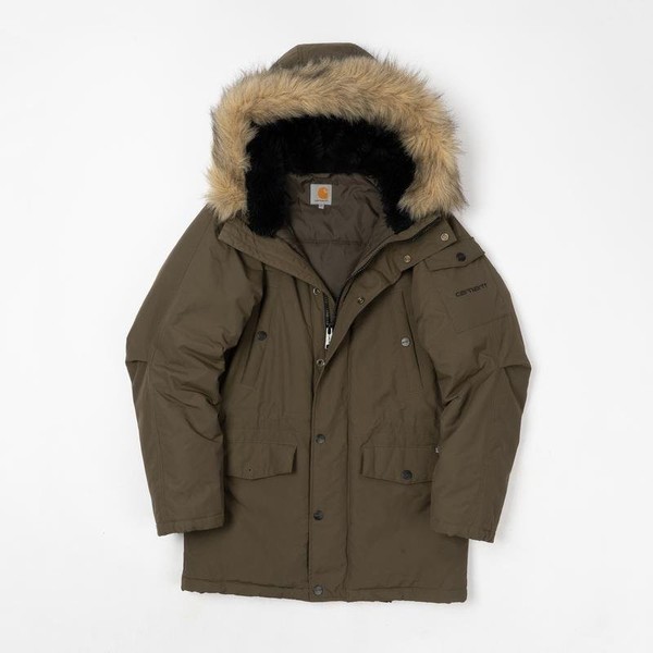 Herren Carhartt WIP Parka Khaki Nylon 34 / XS / 42