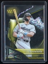 2025 Topps Chrome Black Kyle Stowers /50 Miami Marlins #37 Gold Mini Diamond