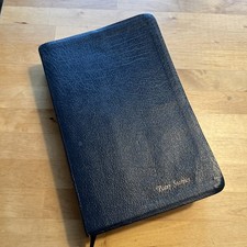 NIV Large Print Reference Bible Navy Blue Bonded Leather Cover Zondervan Indexed