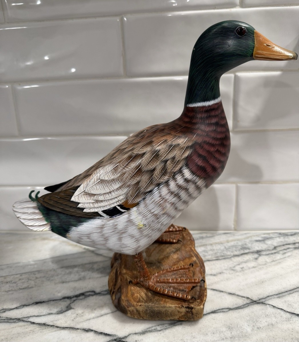 Standing Mallard アンティーク O'DAY Vintage Standing Wooden Painted Mallard Duck, Mid-Early 80's | eBay