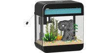 Fish Tank Desk bettas aquarium Kit 3-in-1 Silent Pump 3 Color Led Light filter