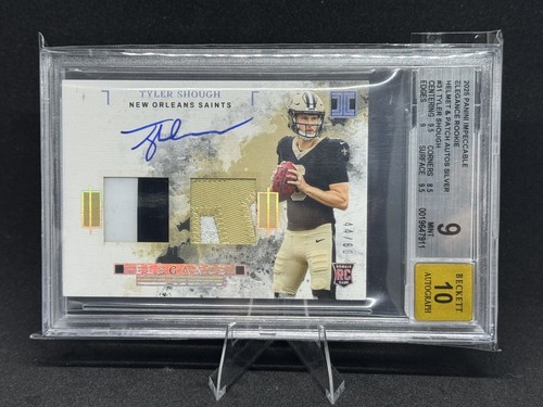 2025 Impeccable Tyler Shough RC Helmet Patch Auto /60 BGS 9/10 Saints 🔥