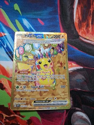 Pokémon Pikachu ex 247/191 Sv08 Surging Sparks Full Art Holo Hyper Rare English