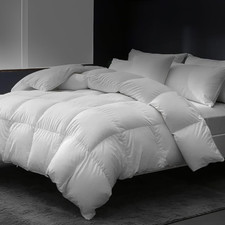 Cozy King Size Goose Down Comforter - All Season Cooling Duvet 100 Organic Cott