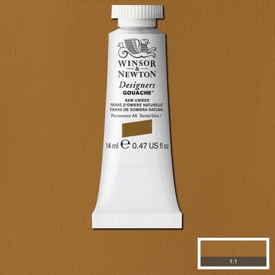 Winsor and Newton Designers Gouache 14ml Raw Umber