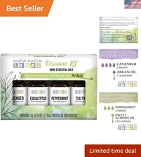 Essential Oils Discovery Kit, 4-Pack: Lavender, Eucalyptus, Peppermint, Tea Tree
