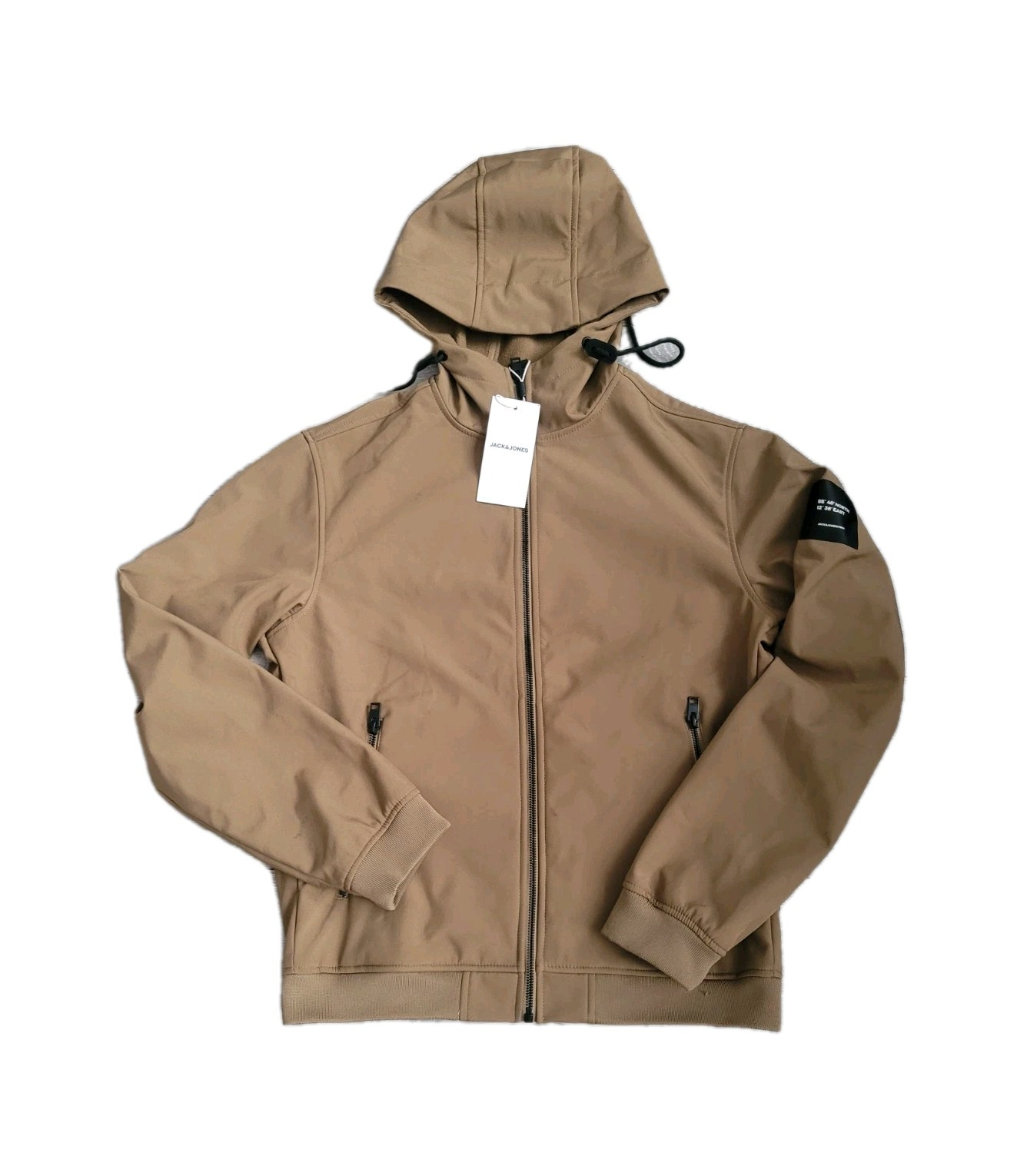 Jack & Jones Basic Softshell HOOD NOOS Jacket Otter Medium Brown Size S RRP£ 50