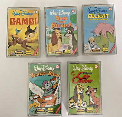 5 x Walt Disney 3 + 6 + 13 + 27 + 28, Karussell, MC Kassetten Sammlung, Hörspiel