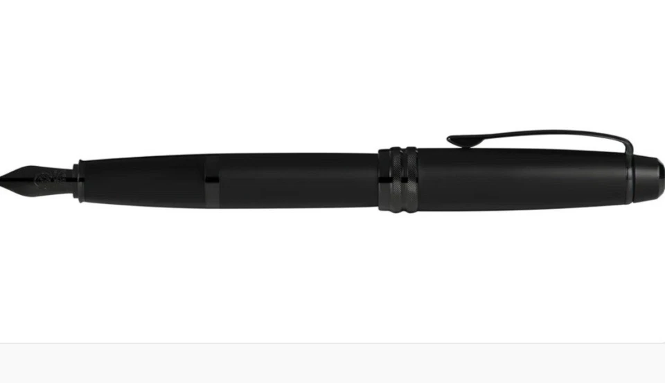 2 Plumas Estilográficas Cross Bailey - Negro Mate y Gris Acero Punto Medio Nuevo en Caja Foto 2 de 2