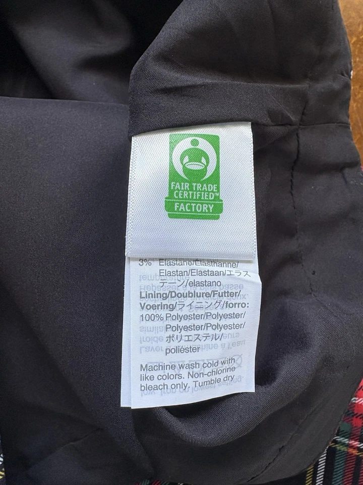 Falda lápiz satén algodón tartán Stewart talla 10 J Crew AD141 NUEVA CON ETIQUETAS Foto 4 de 4