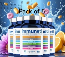 Immuneti Advanced Immune Defense 6-in-1 Vitamin C D3 Zinc Supplement (Pack of 5)