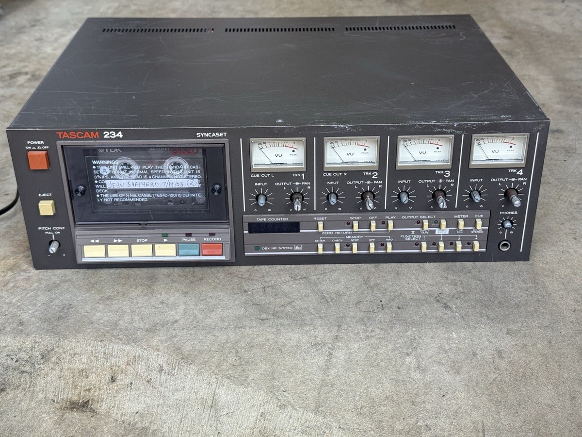 Tascam 234 Syncaset - Double-speed 4 track Cassette Recorder For