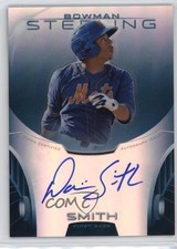 2013 Bowman Sterling Prospect Blue Refractor 18/25 Dominic Smith Auto m4h