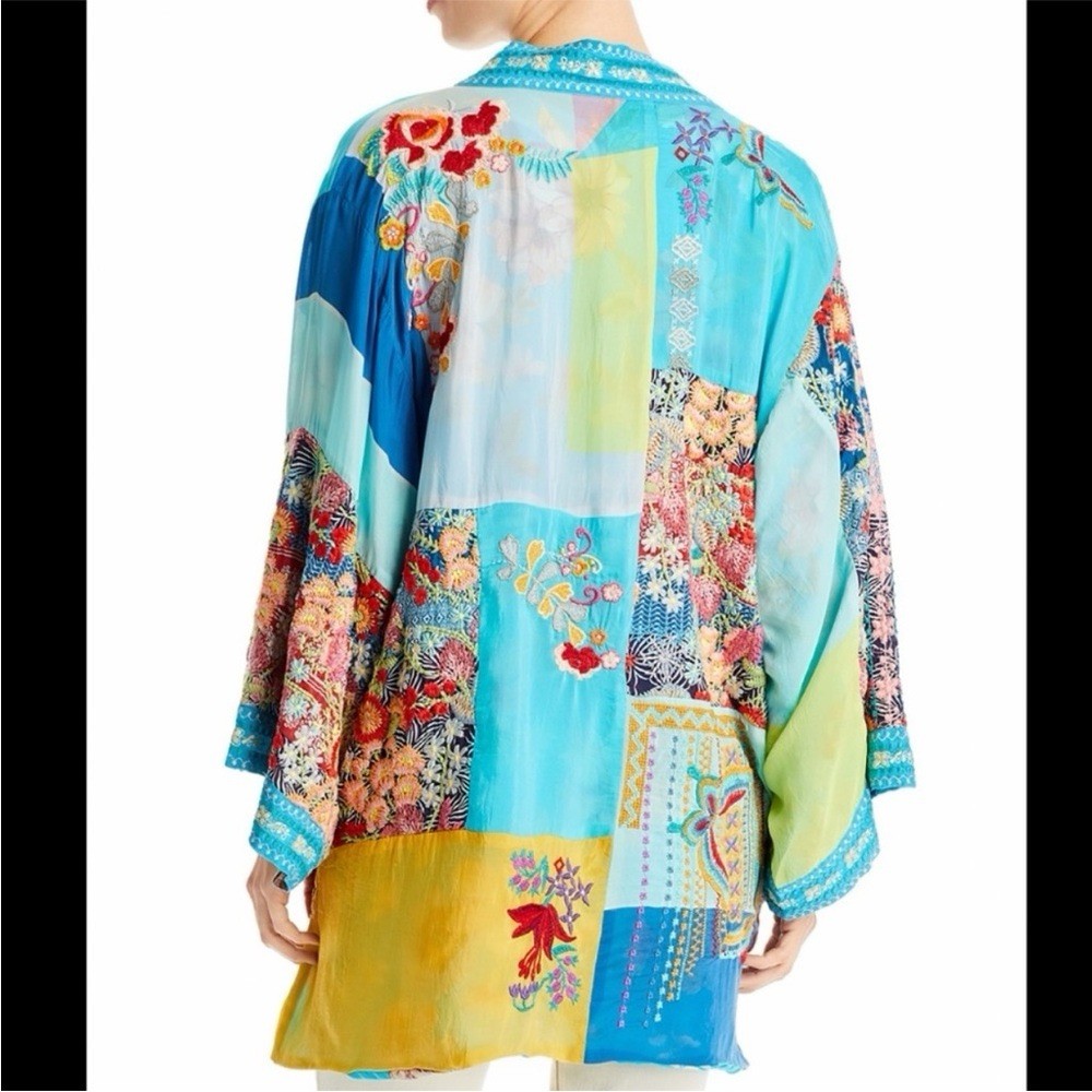 Johnny Was Samba Patchwork Reversible Kimono Flor… - image 13