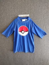 Pok mon M Blue Vintage Water Wear Rash Guard Shirt