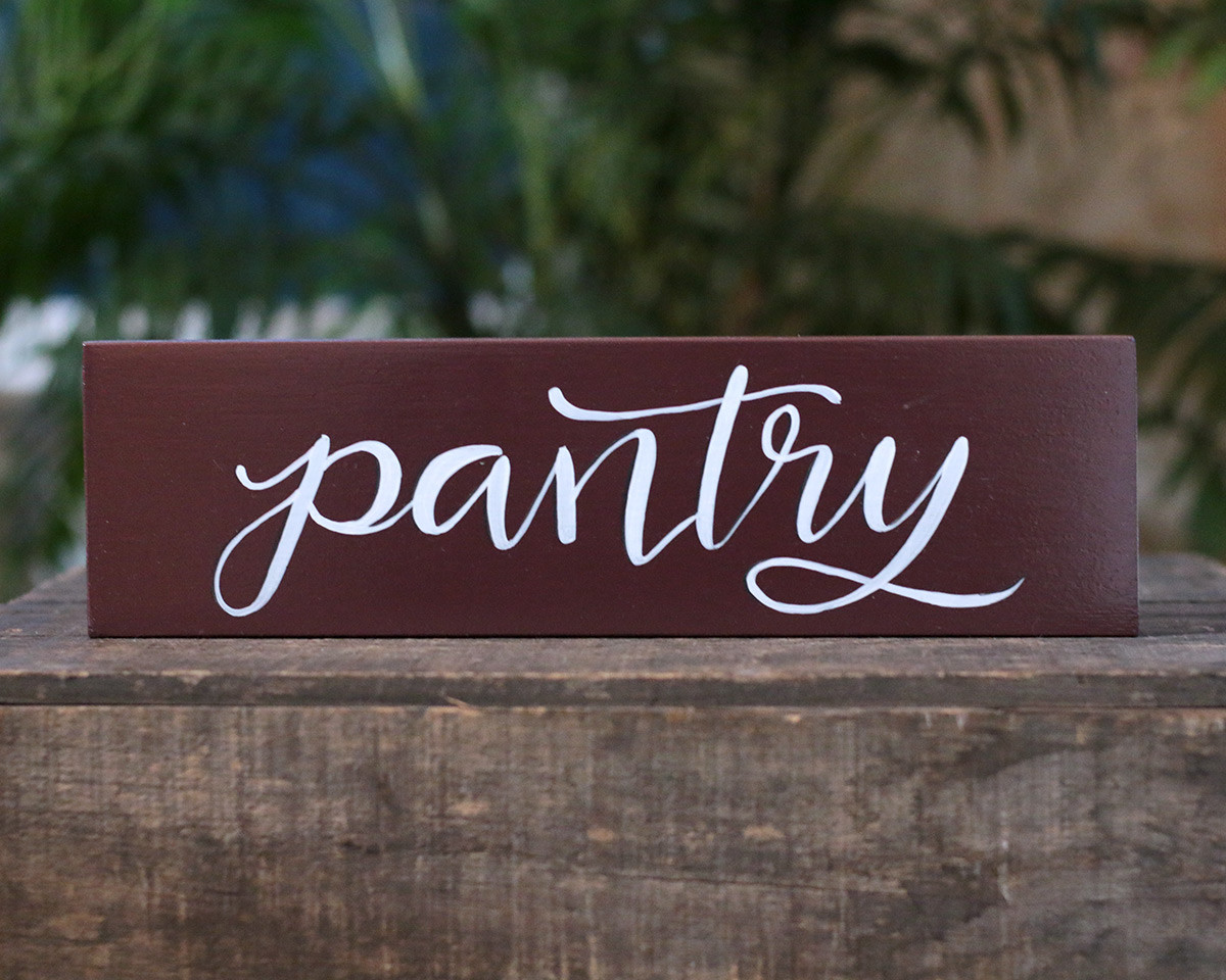 Pantry Sign Hand Painted Rustic Wood Farmhouse Kitchen Decor