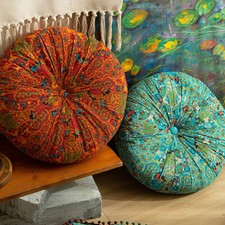 Bohemian Style Round Seat Pad Chair Cushions Tatami Floor Mat Pouf Seat Mat 50CM