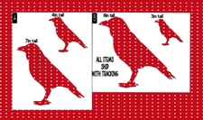 CROW CROWS reusable stencil mylar plastic #65 9inx11in sheet
