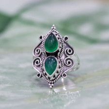 Beautiful Ethnic Design 925 Sterling Silver Gemstone Rings for Women