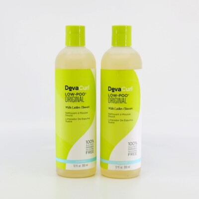 DevaCurl Low-Poo Original Cleanser 12oz(pack of 2) - mild lather cleanser