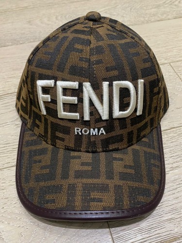 Fendi Vintage Baseball Cap bestickt Canvas größenverstellbar