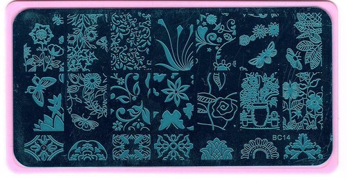 Nail art diversi disegni targhette immagine con supporto rosa da BC11 a BC15 - Foto 5 di 16