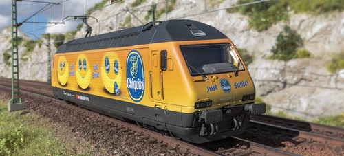 TRIX 22943 460 029-2 SBB livrea gialla pubblicitaria “Chiquita”, DCC SOUND - Foto 3 di 3