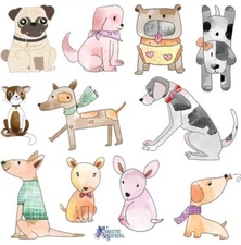 Violette Stickers Watercolor Puppy Dog Pals Love Craft Planner Supply Scrapbook