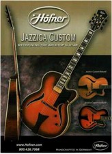 2003 HOFNER Jazzica Custom Electric Guitar Archtop Hollow-Body Vintage Print Ad