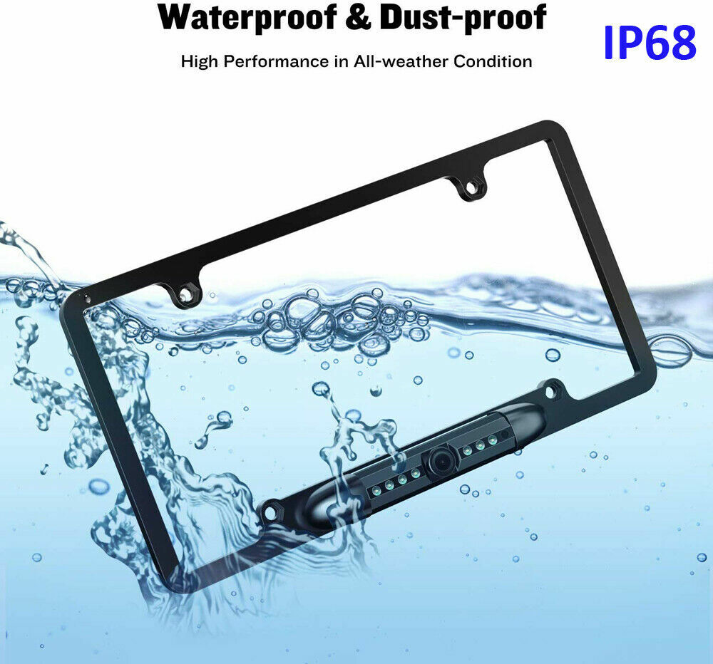 Image 41 - 170&deg; Car Rear View Backup Parking Camera Night Vision License Plate Frame CMOS