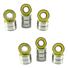 TRB RC 5x11x4mm Precision Ball Bearings ABEC 3 Rubber Sealed Yellow (20)