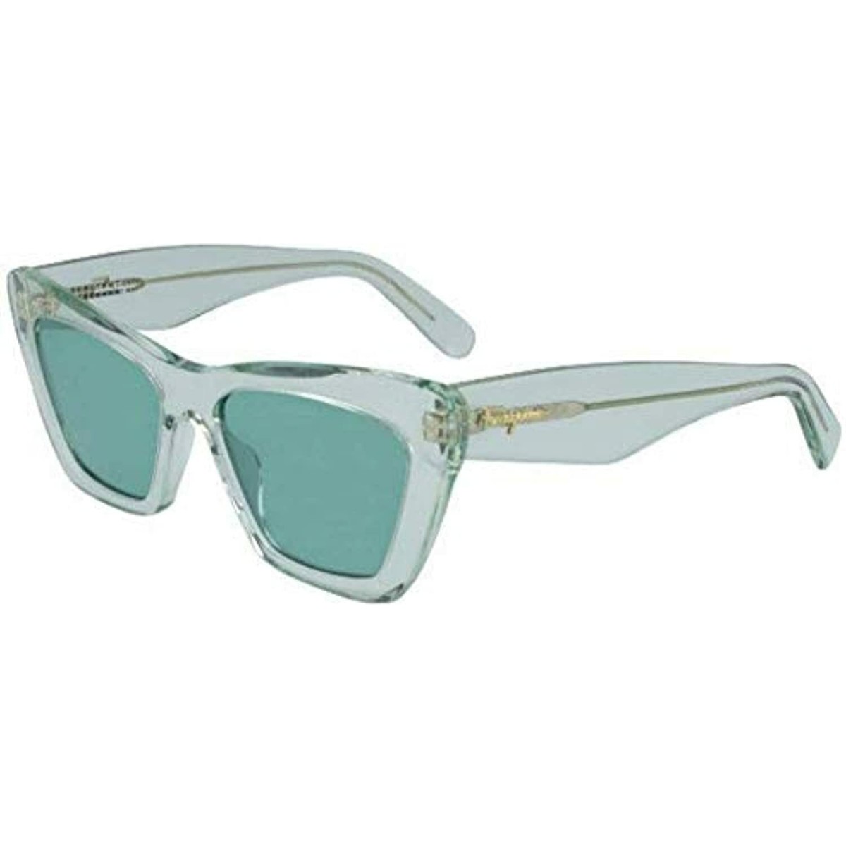 Salvatore Ferragamo Teal and Gray Sunglasses Salvatore Ferragamo Sunglasses in Teal – Authentic Pre-loved  main image 3