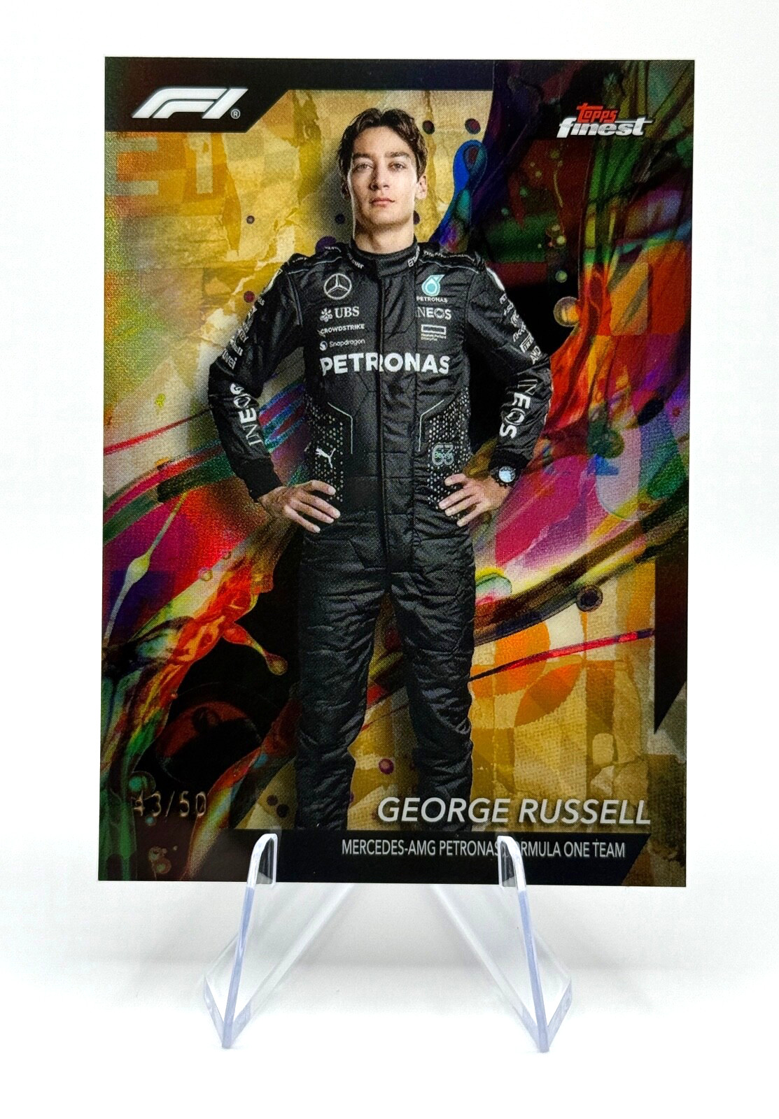 2024 Topps Finest Formula 1 F1 George Russell #5 Common Gold /50