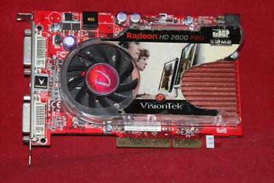 VisionTek ATI Radeon HD 2600 PRO, 512MB. AGP Graphics Card. (2600P512AGP)