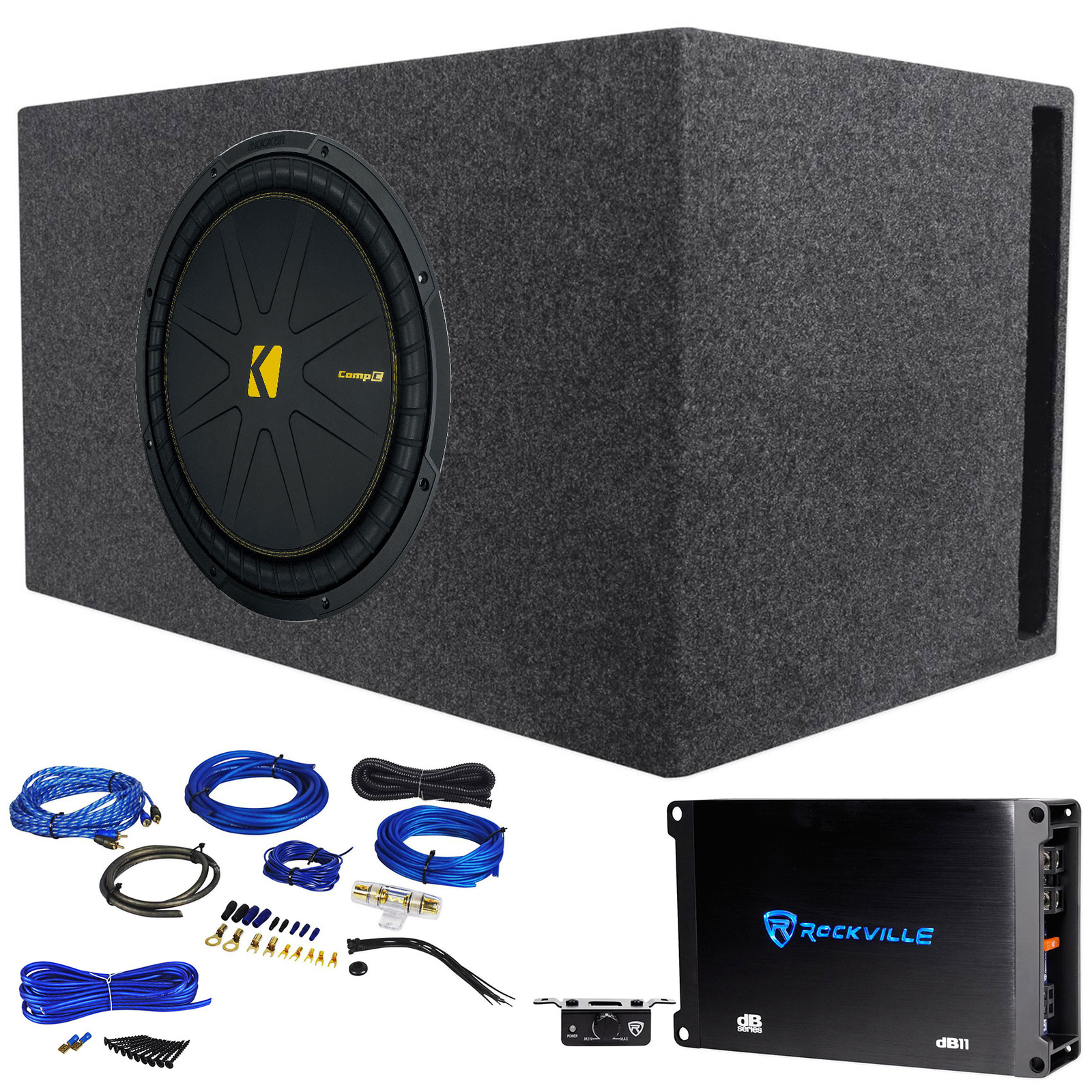 Автомобильный сабвуфер Kicker 50CWCD154 CompC 15 DVC Вентилируемая коробка Усилитель Провода CWCD154 51990₽