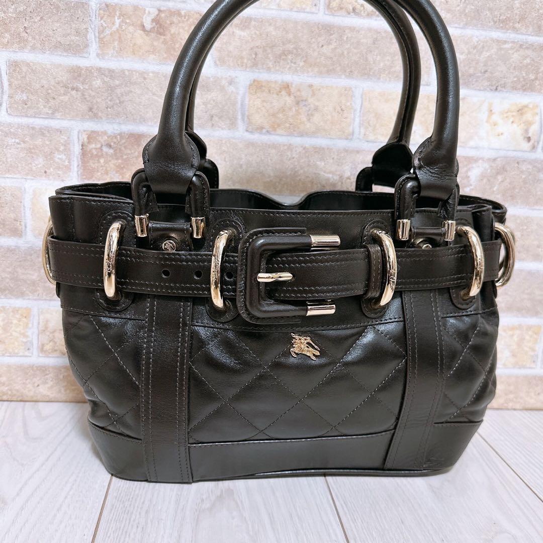 Burberry handbag Black Leather